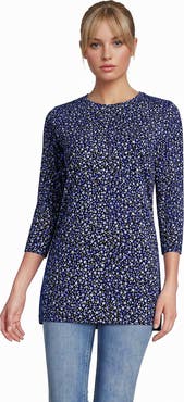 Lands' End 3/4 Sleeve Cotton Supima Tunic