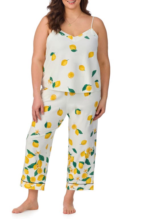 Bedhead Pajamas Stretch Organic Cotton Jersey Crop Pajamas In Main Squeeze Border