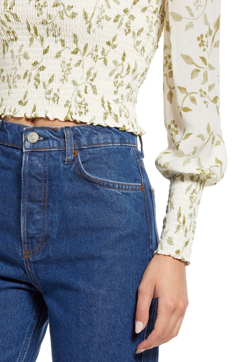 Reformation Pinto Smocked Top, Alternate, color,