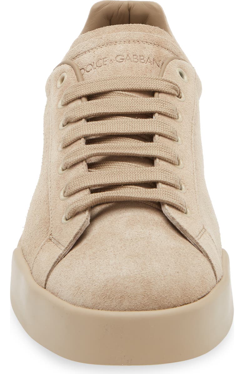 Dolce&Gabbana Perforated Logo Low Top Sneaker, Alternate, color, 80703-Sabbia