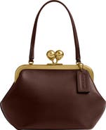 COACH Kisslock Frame Leather Bag