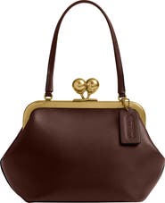 COACH Kisslock Frame Leather Bag
