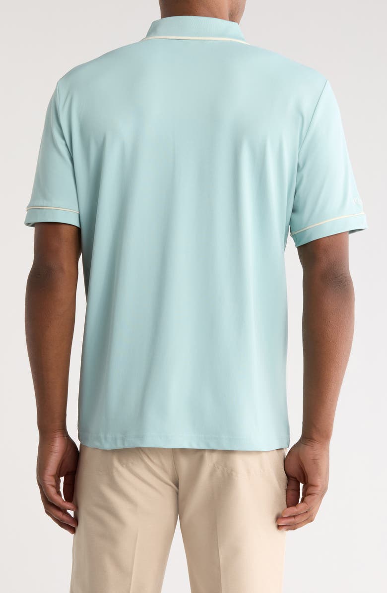Malbon Golf Dove Piqué Performance Golf Polo, Alternate, color, Light Blue
