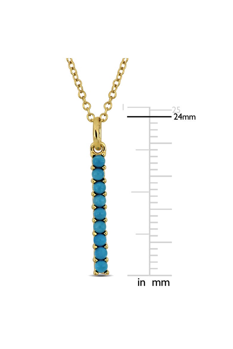 Composite Turquoise Linear Drop Necklace, Alternate, color, Turquoise