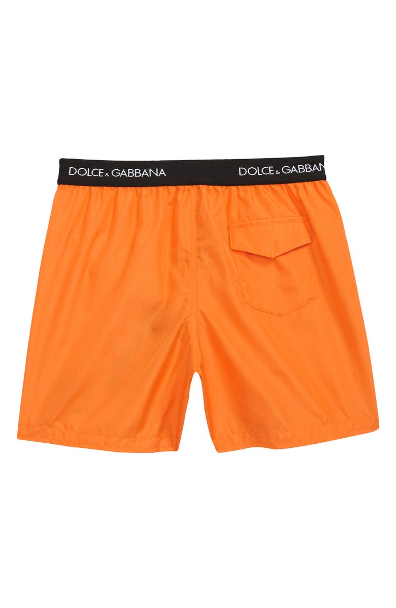 Dolce&Gabbana Kids' Logo Swim Trunks, Alternate, color, 