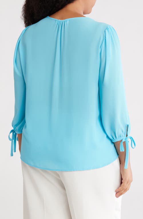 Renee C V-neck Tie Sleeve Top