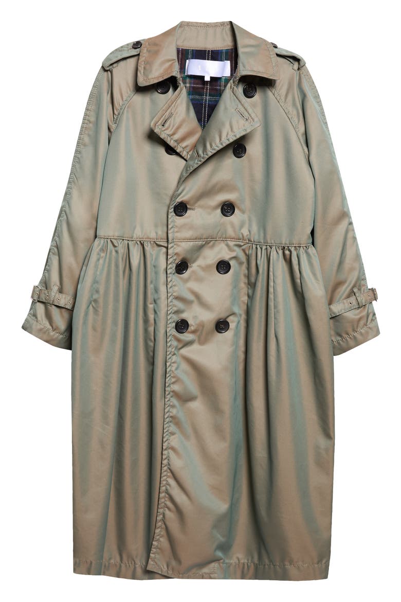 Double Breasted Twill Coat, Alternate, color, KHAKI