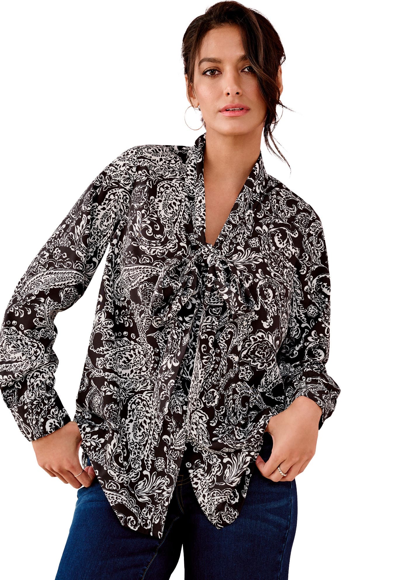 BLACK IVORY PAISLEY
