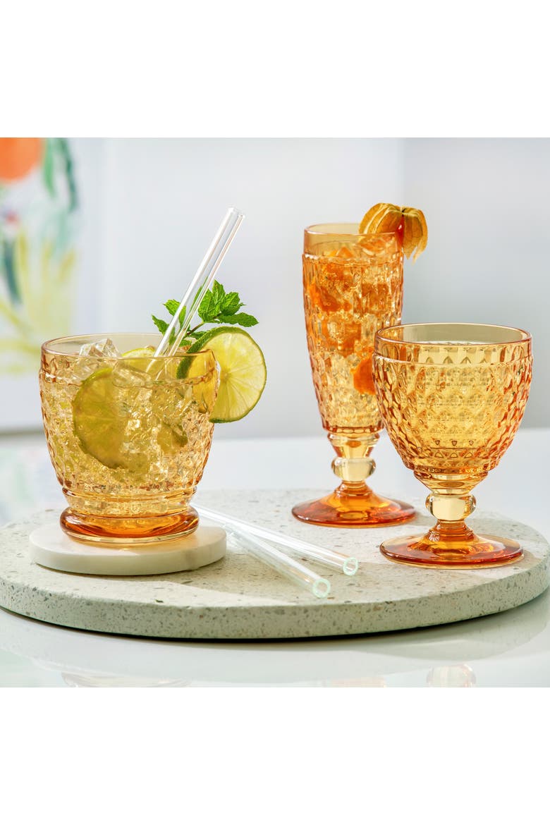 Boston Water Goblet Set of 4, Alternate, color, saffron