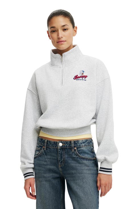 Women's Quarter Zip License Graphic Sweatshirt