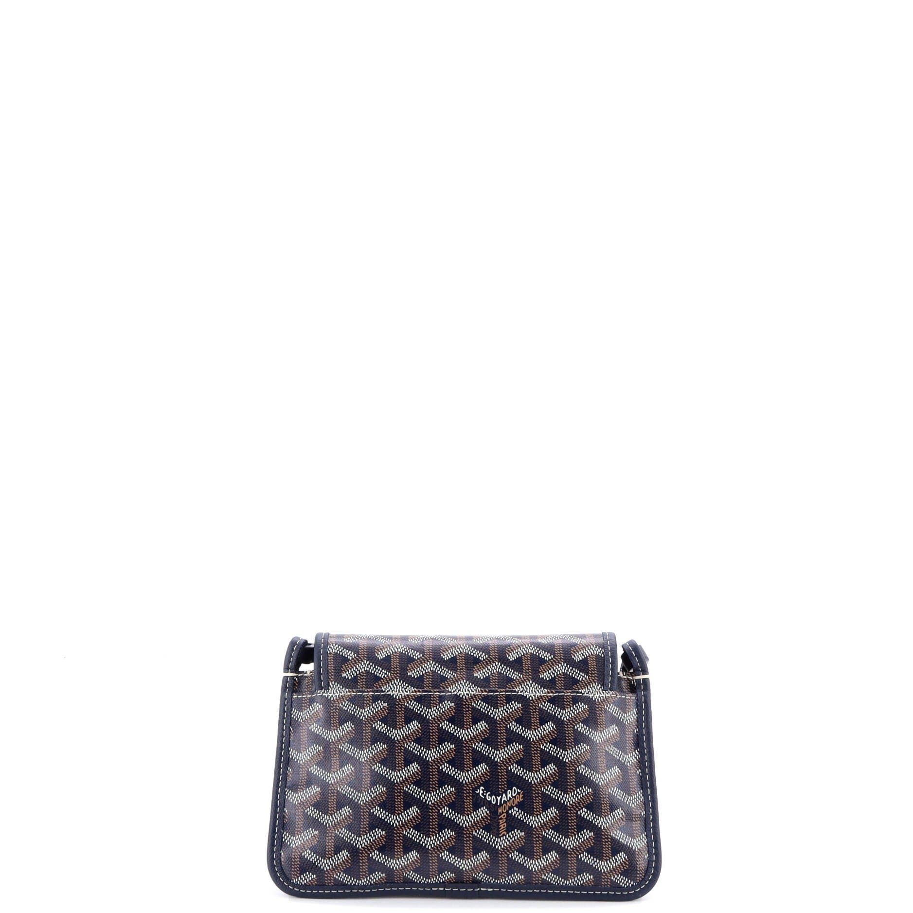 Pre-Owned Goyard Plumet Clutch Wallet Coated Canvas, Alternate, color, Blue