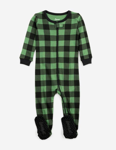 Kids Footed Plaid Cotton Matching Family Holiday Pajamas (Toddler, Little Kid & Big Kid)