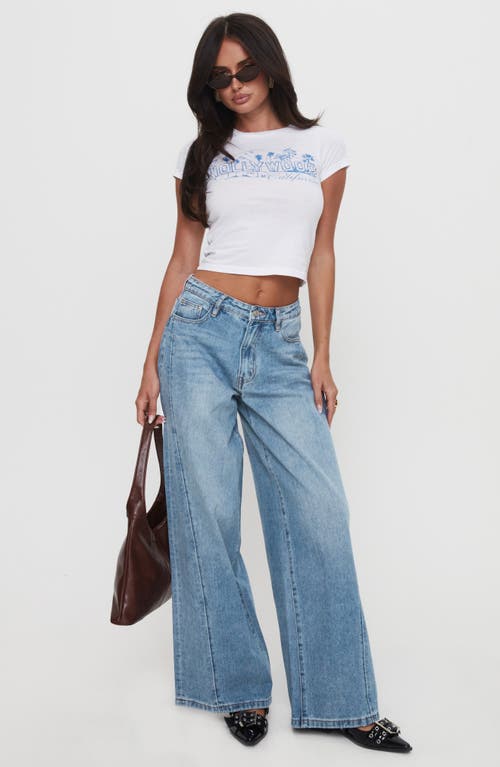 Princess Polly Ringer Low Rise Wide Leg Jeans
