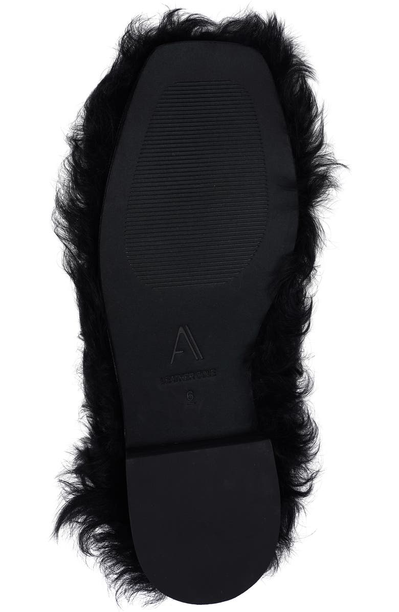 Artisan Crafted By Zigi Quincy Faux Fur Flat, Alternate, color, Black Leather