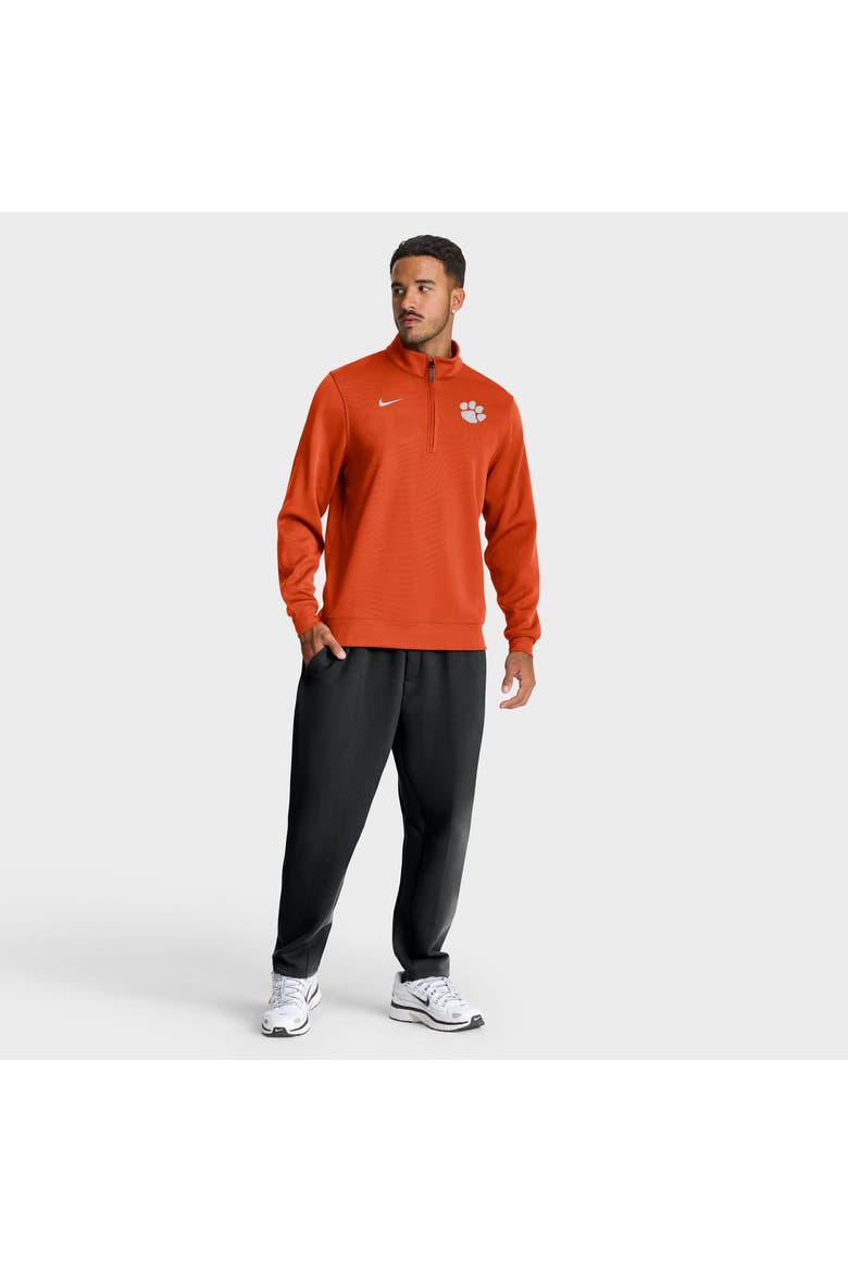 Men's Nike Orange Clemson Tigers Coaches Premium Dri-FIT Half-Zip Pullover, Alternate, color, Orange