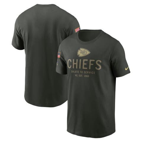Men's Nike Forest Green Kansas City Chiefs 2025 Salute to Service Sideline Primary Edge Dri-FIT T-Shirt
