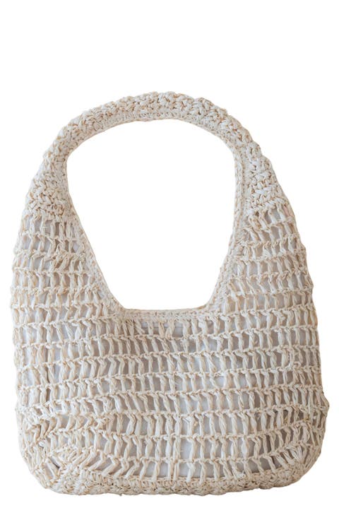 Raffia Hobo Bag