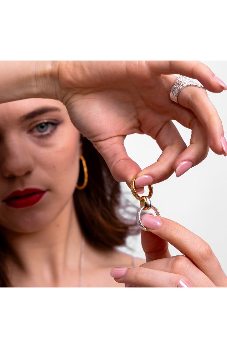 Lucy Quartermaine Multi Finish Double Hula Joined Ring, Alternate, color, Sterling Silver