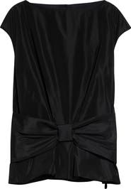 Simone Rocha Boxy Bow Detail Satin Top