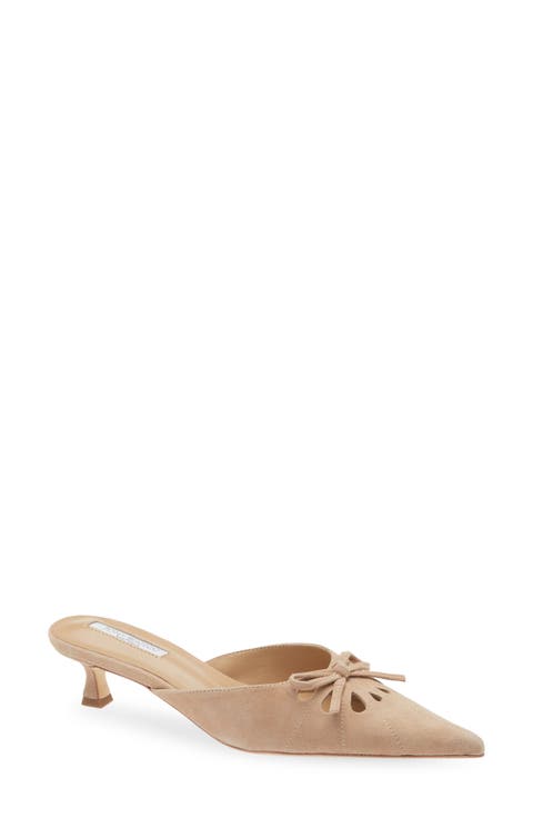 Cammie Pointed Toe Kitten Heel Mule (Women)