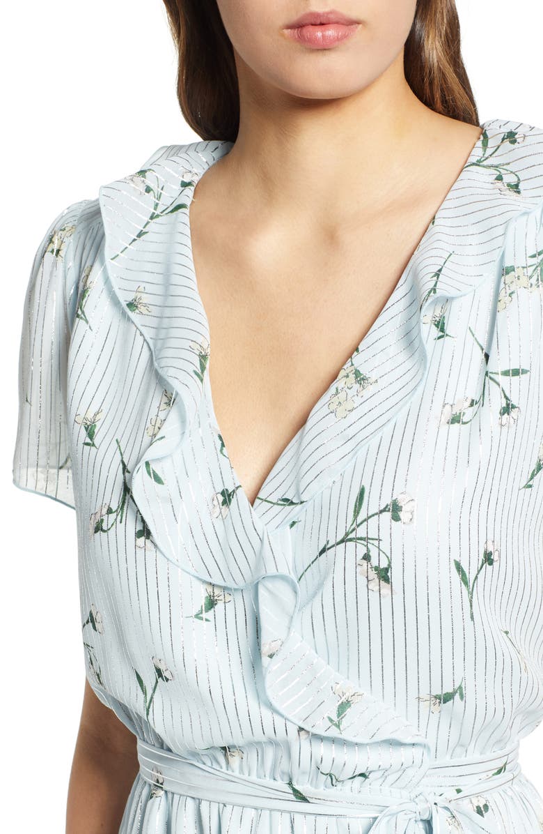 WAYF Sutton Ruffle Wrap Dress, Alternate, color,