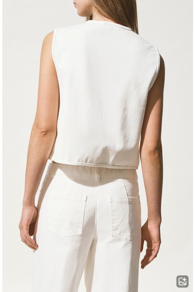 Denim Vest, Alternate, color, OFF WHITE