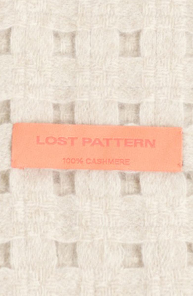 Lost Pattern Pixie Cashmere Scarf, Alternate, color, Off White