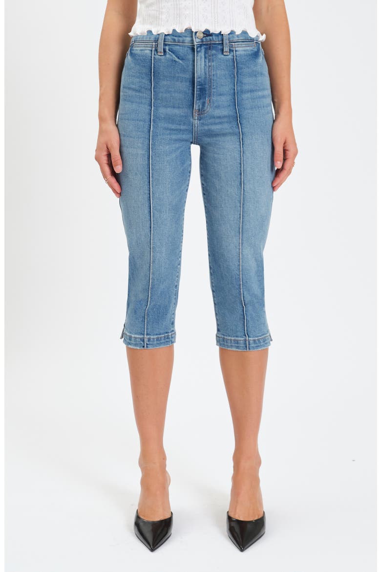 Midtown High Waist Capri Jeans, Main, color, TEXT ME