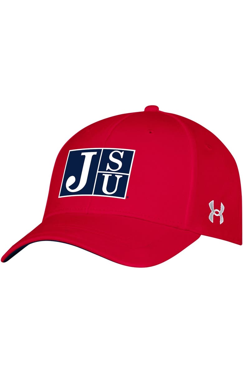 Under Armour Men's Under Armour Red Jackson State Tigers Blitzing Accent Iso-Chill Adjustable Hat, Main, color, 