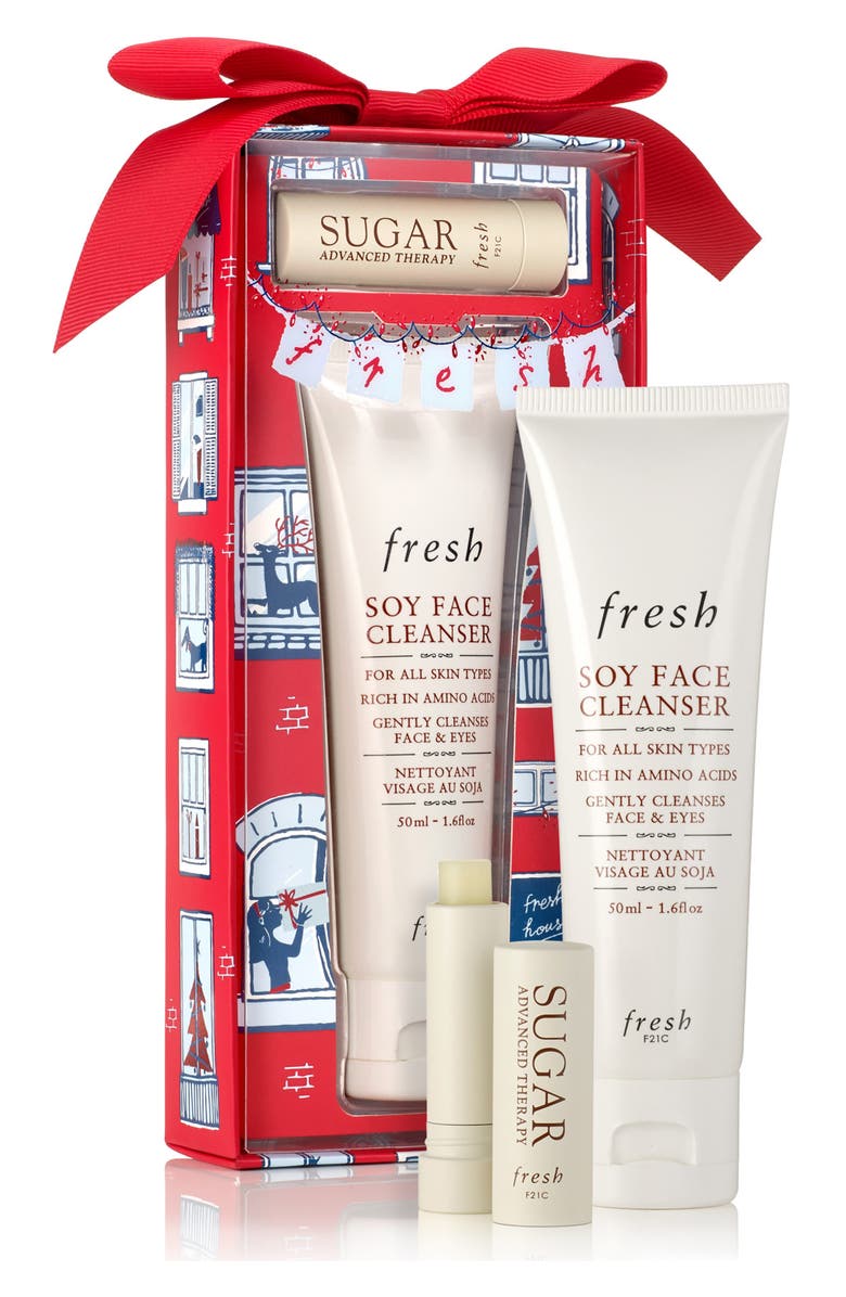 Fresh<sup>®</sup> Enchanted Essentials Travel Size Soy Face Cleanser<sup>®</sup> & Sugar Lip Treatment Set, Main, color,