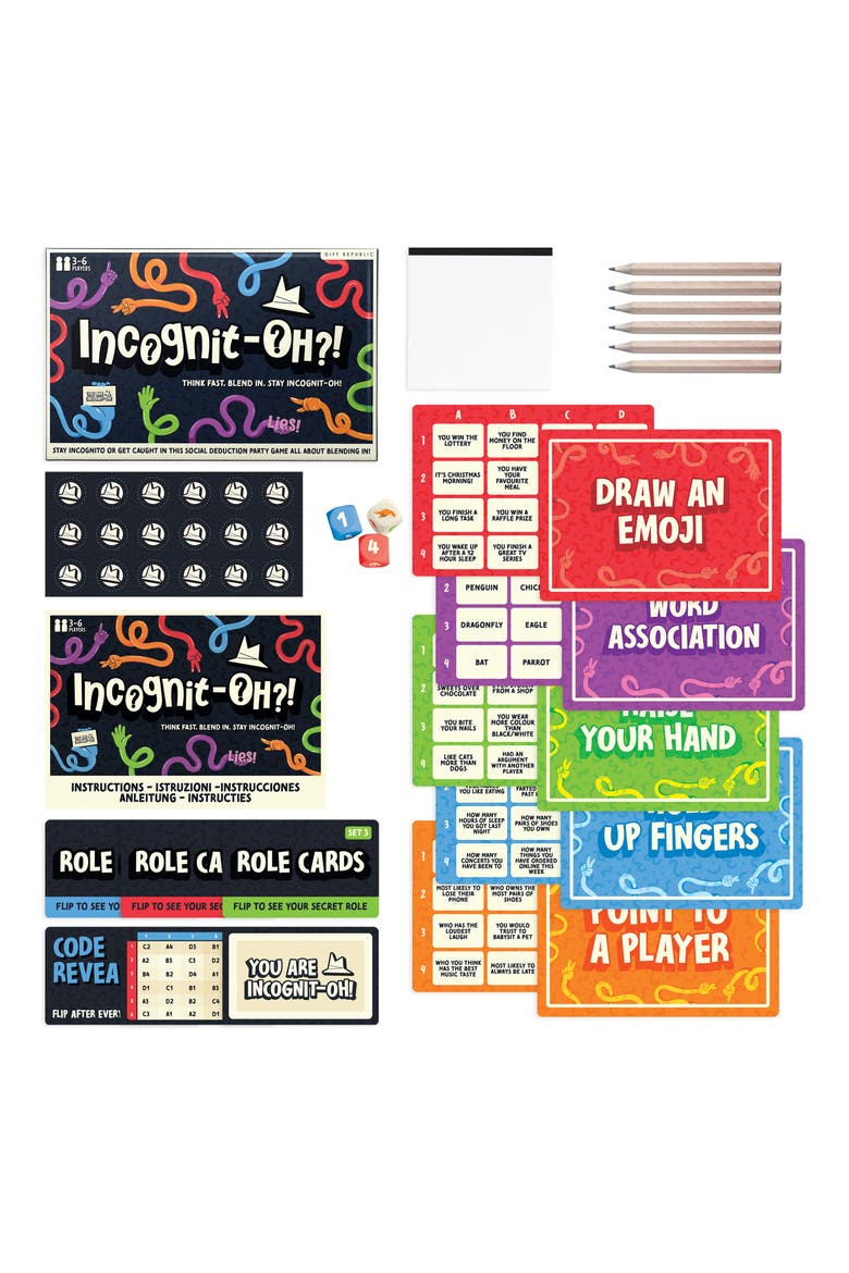 Incognit-Oh Social Deduction Party Game, Alternate, color, NO COLOR