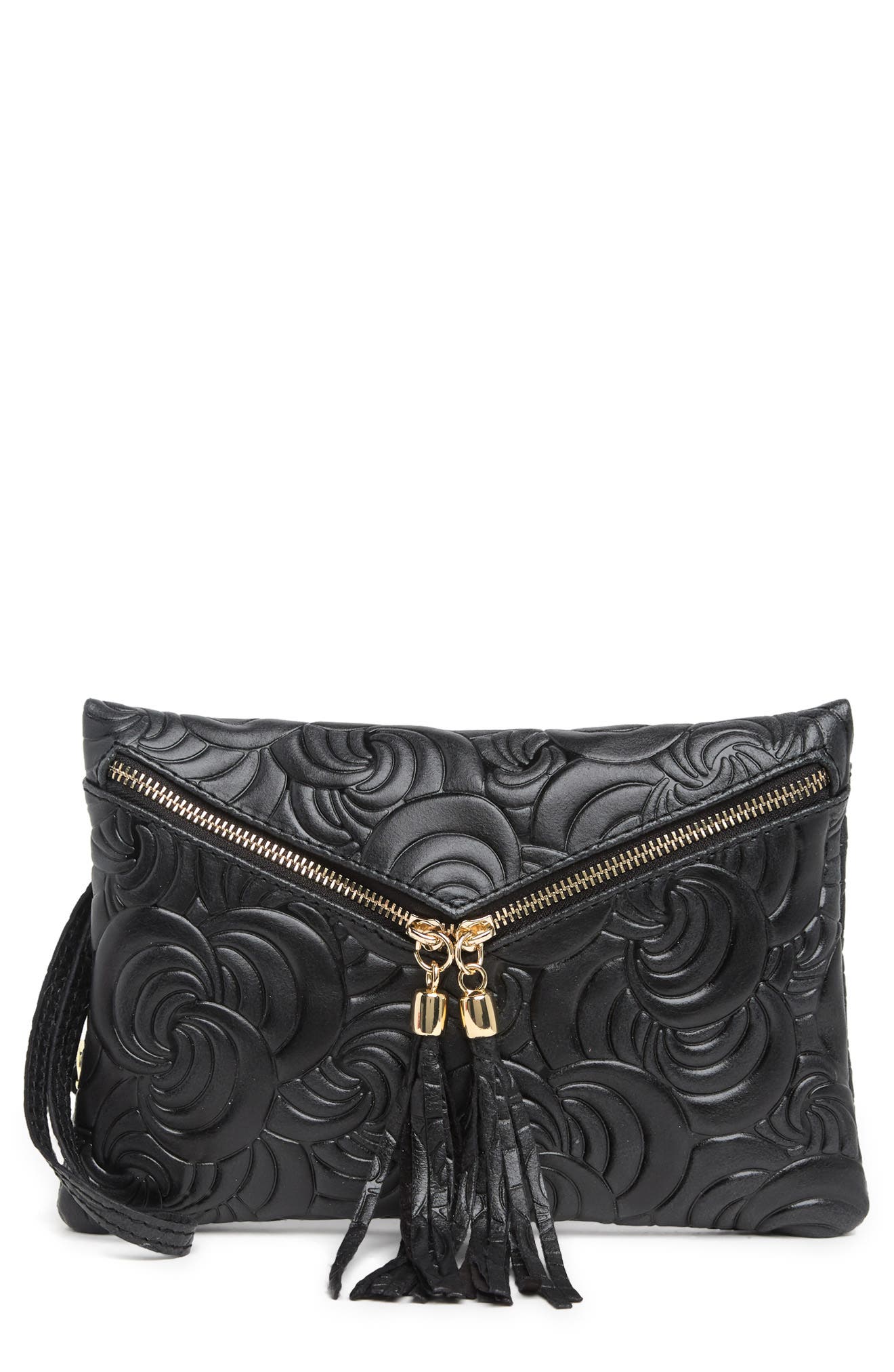 LISA MINARDI Fringe Leather Crossbody Clutch | Nordstromrack