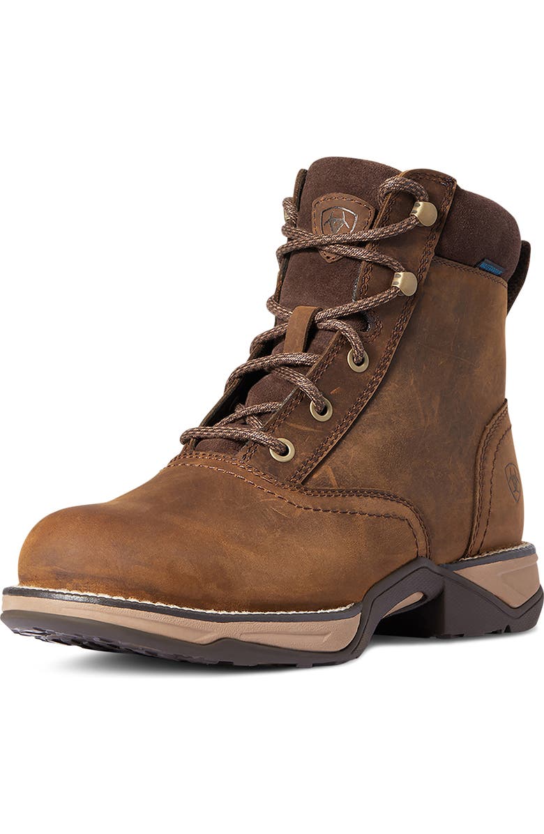Ariat Anthem Round Toe Lacer H2O Boot, Alternate, color, Brown