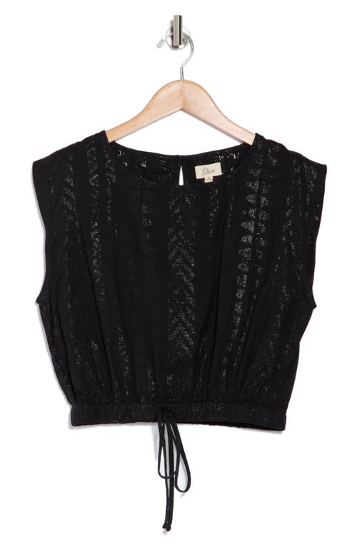 ELAN ELAN METALLIC DRAWSTRING HEM COVER-UP TANK 