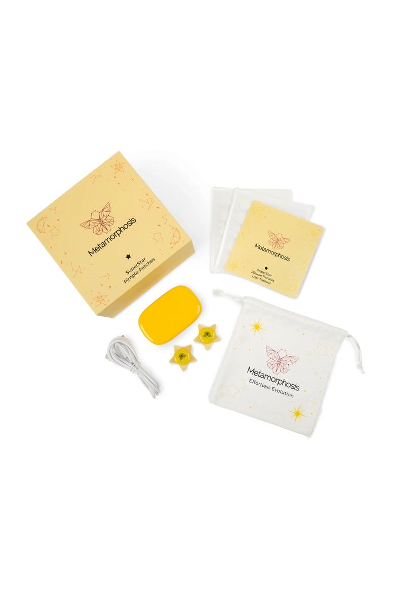 SuperStar Pimple Patches Red  and Blue Light Therapy, Alternate, color, Pastel Yellow
