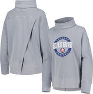 LEVELWEAR Women's Levelwear Heather Gray Chicago Cubs Sunset Farm Team Pullover Sweatshirt