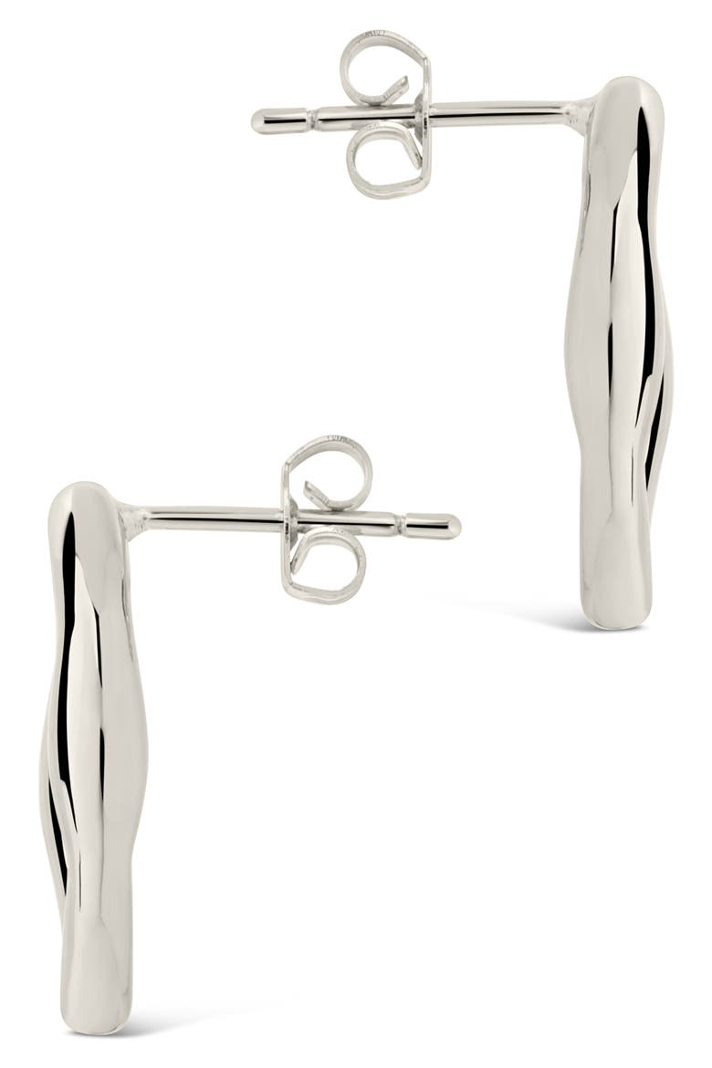 Sharee Contoured Stud Earrings, Alternate, color, SILVER