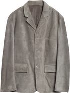 Lemaire Single Breasted Suede Jacket