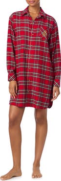 Lauren Ralph Lauren Plaid Print Sleepshirt
