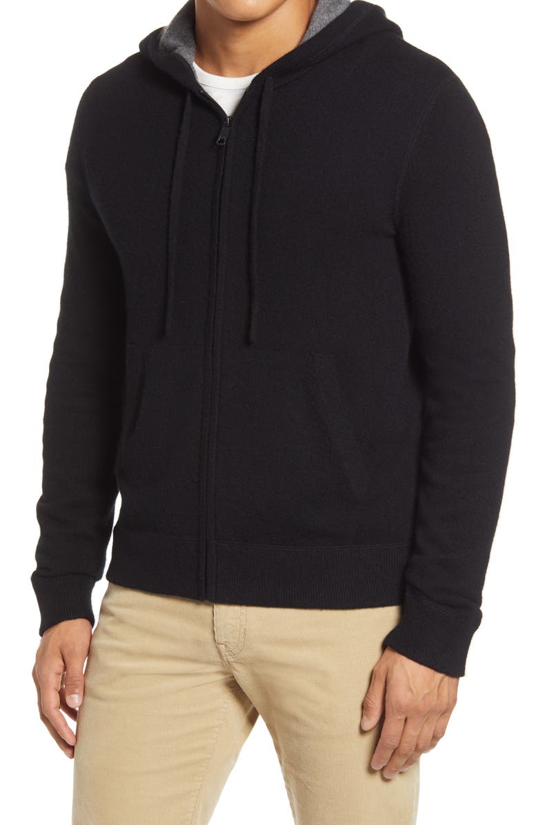 Vince Regular Fit Zip Cashmere Hoodie, Alternate, color, 