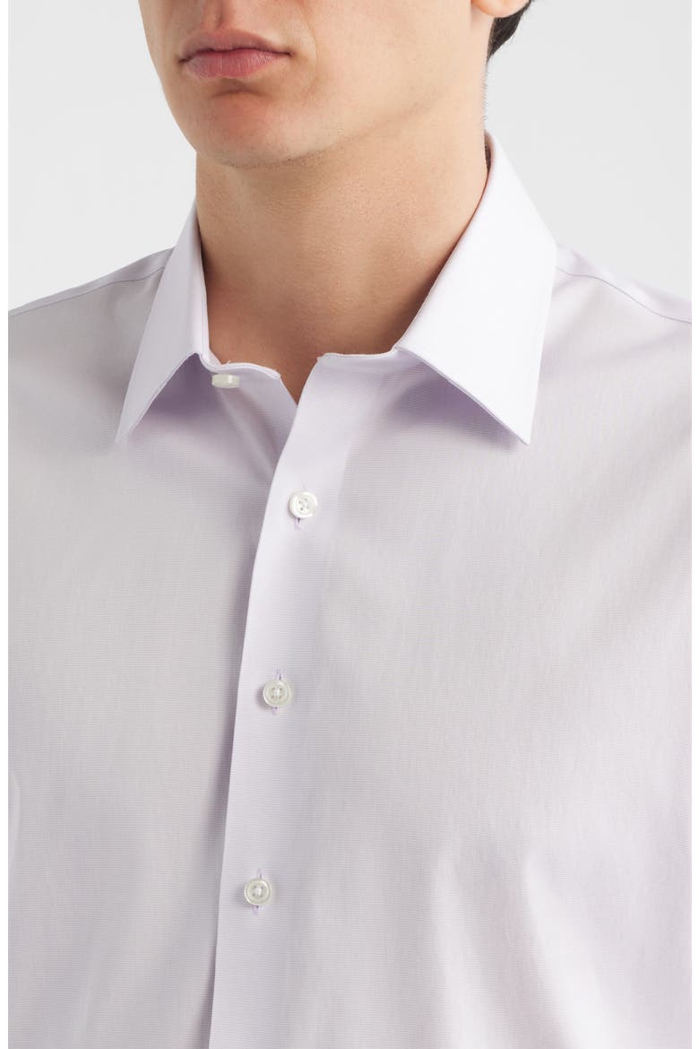 Trim Fit Premium Performance Dress Shirt, Alternate, color, PURPLE RIVERTON DOBBY