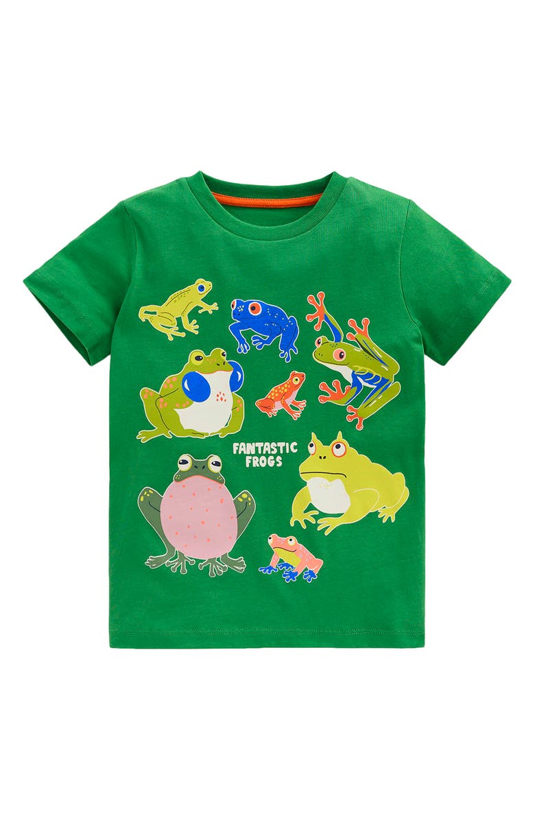 Mini Boden Kids' Fantastic Frogs Glow in the Dark Cotton Graphic T-Shirt, Main, color,