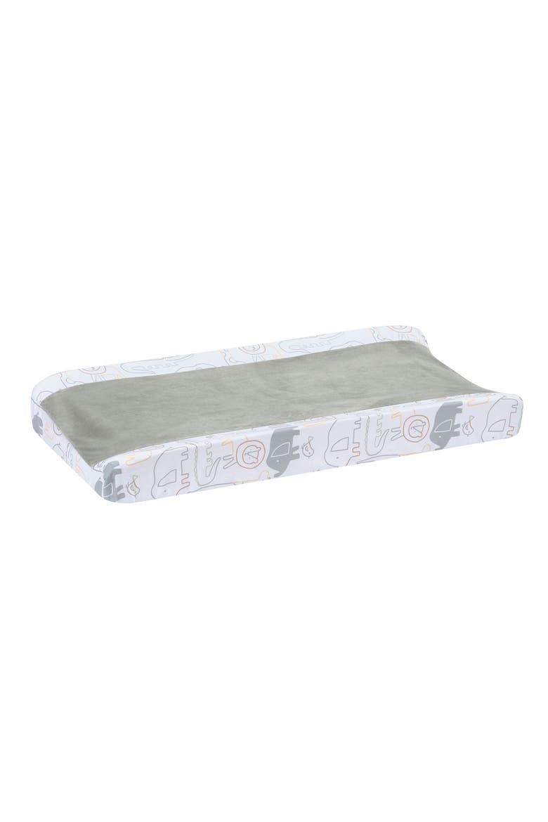 Jungle Story Soft Minky Velour Safari Changing Pad Cover, Main, color, Multicolor