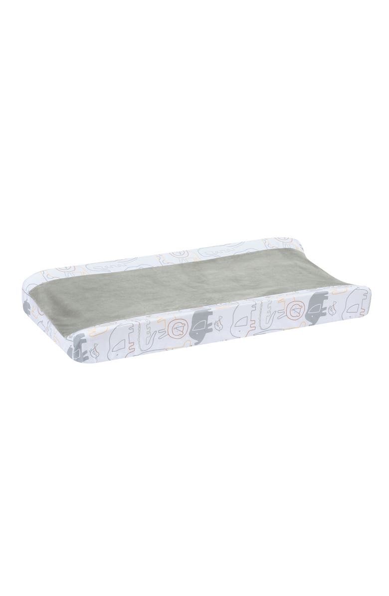 Lambs & Ivy Jungle Story Soft Minky Velour Safari Changing Pad Cover, Main, color, Multicolor