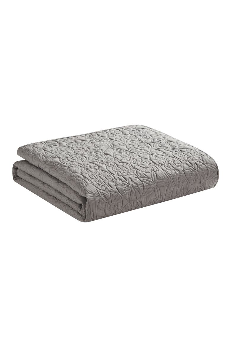 Seashell Solid 3-Piece Quilt Set, Alternate, color, GREY