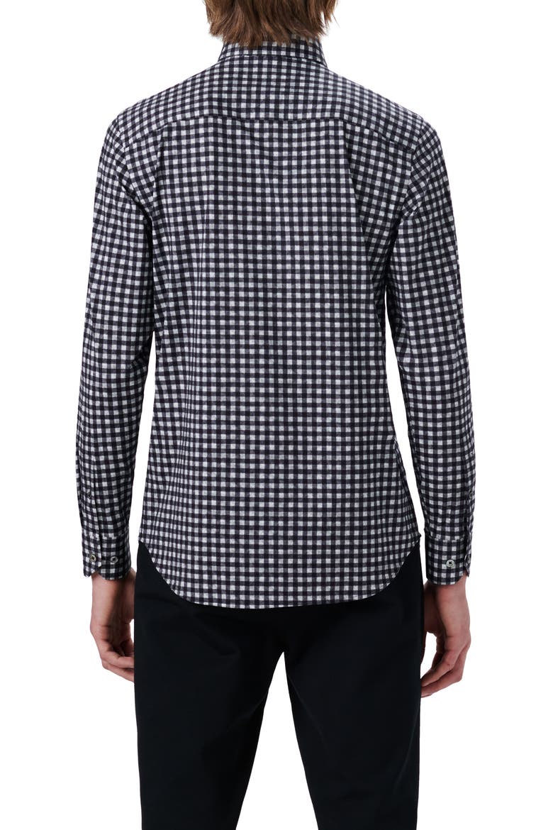 OoohCotton® Shepherd Check Button-Up Shirt, Alternate, color, GRAPHITE