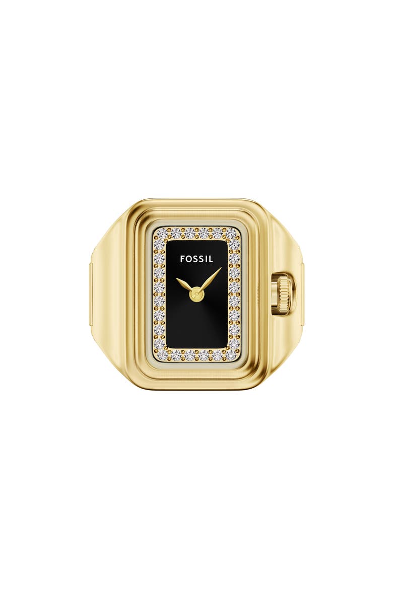 Raquel Ring Watch, 14mm x 18.5mm, Main, color, GOLD BLACK