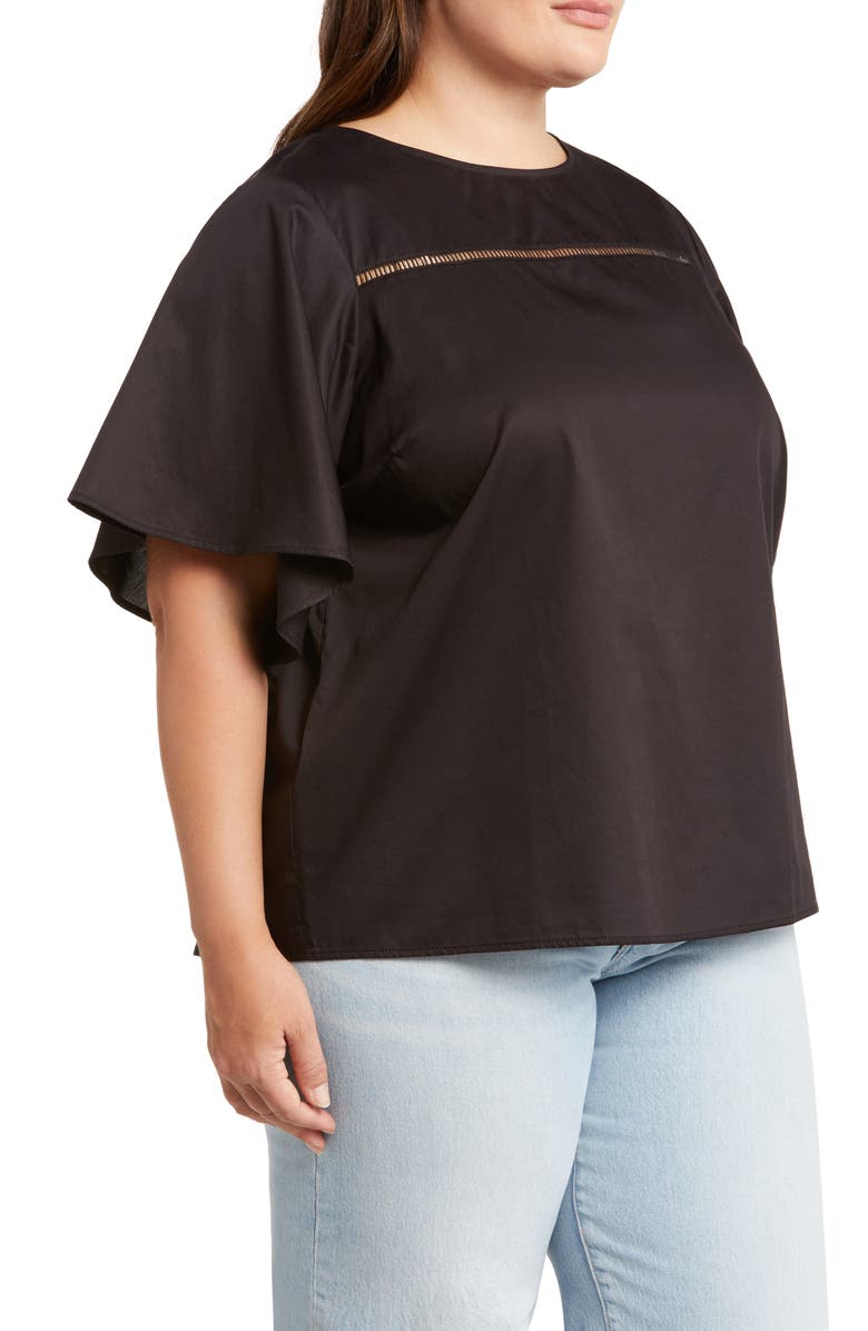 HARSHMAN Zinnia Ladder Trim Cotton Top, Alternate, color,