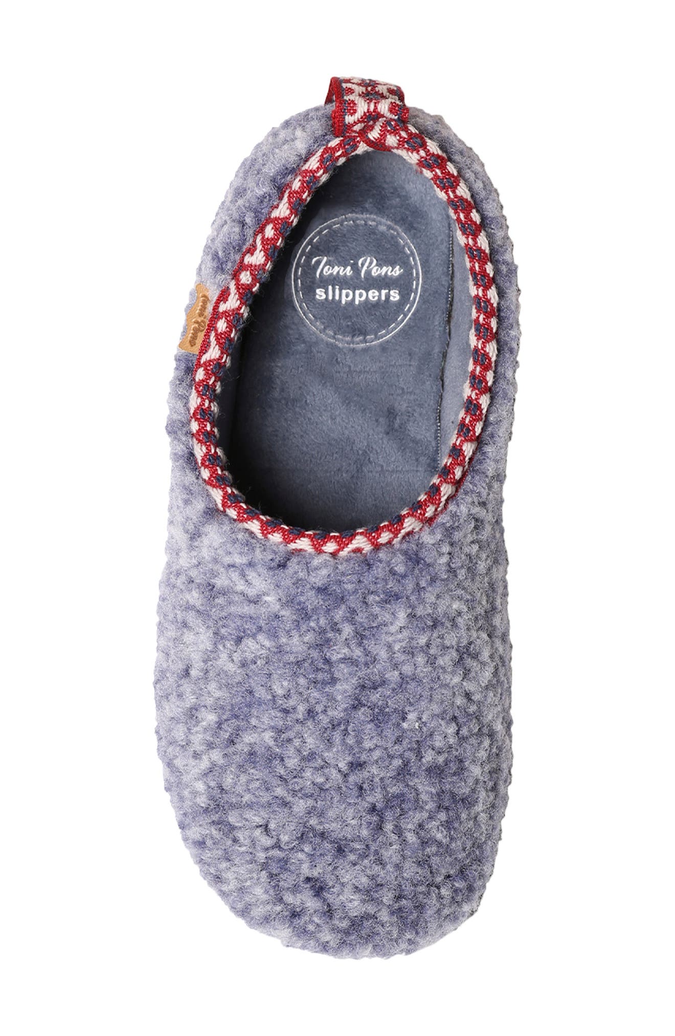 Toni Pons Marta Fleece Slipper, Alternate, color, Blue Wool