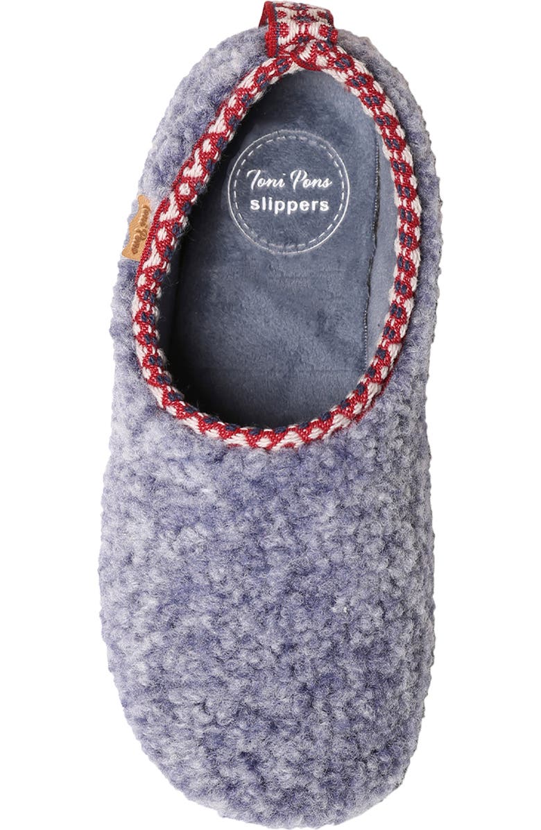 Toni Pons Marta Fleece Slipper, Alternate, color, Blue Wool